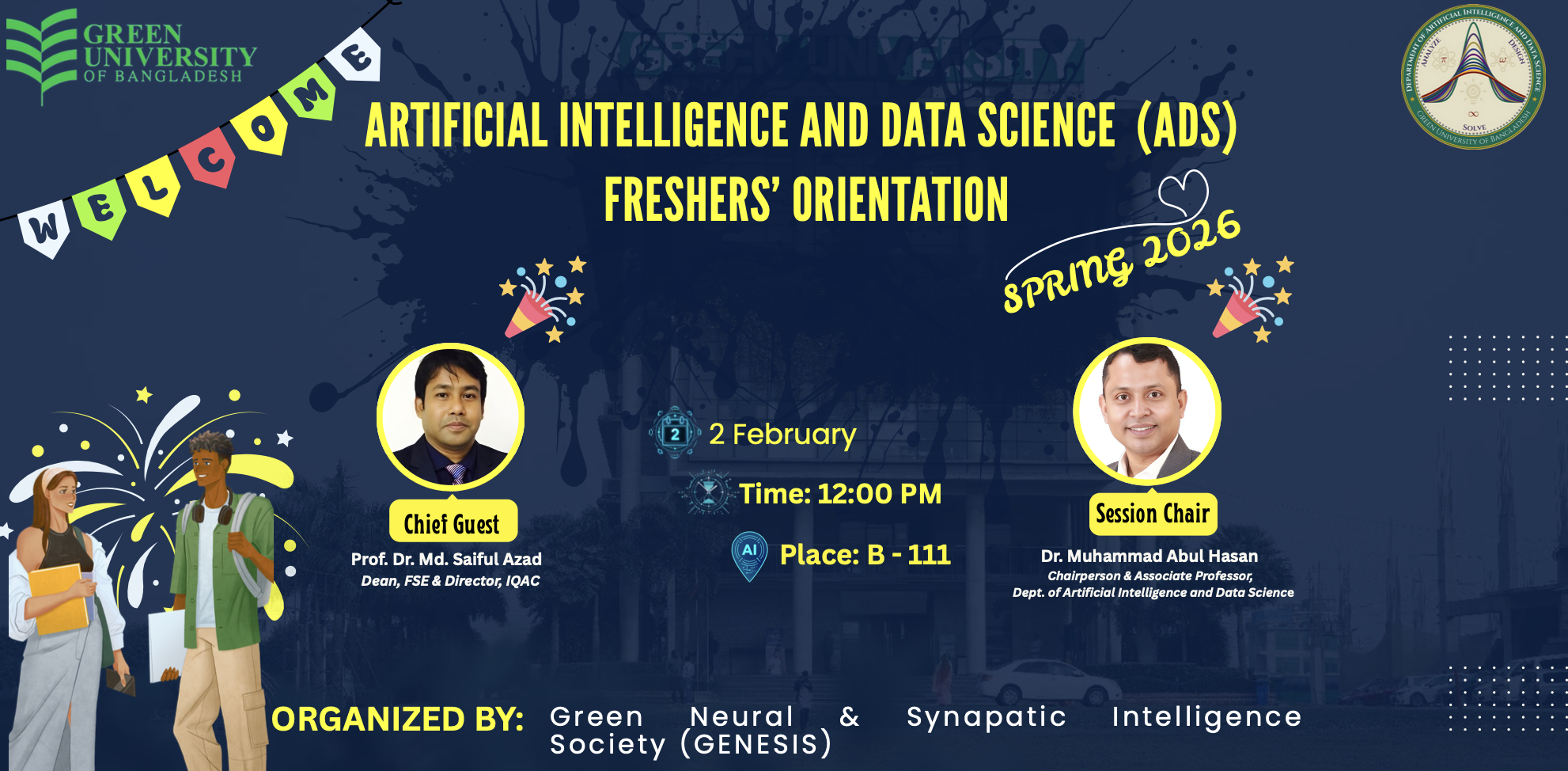 Successful Completion of Freshers’ Orientation Program – Spring 2026 | Department of Artificial Intelligence and Data Science